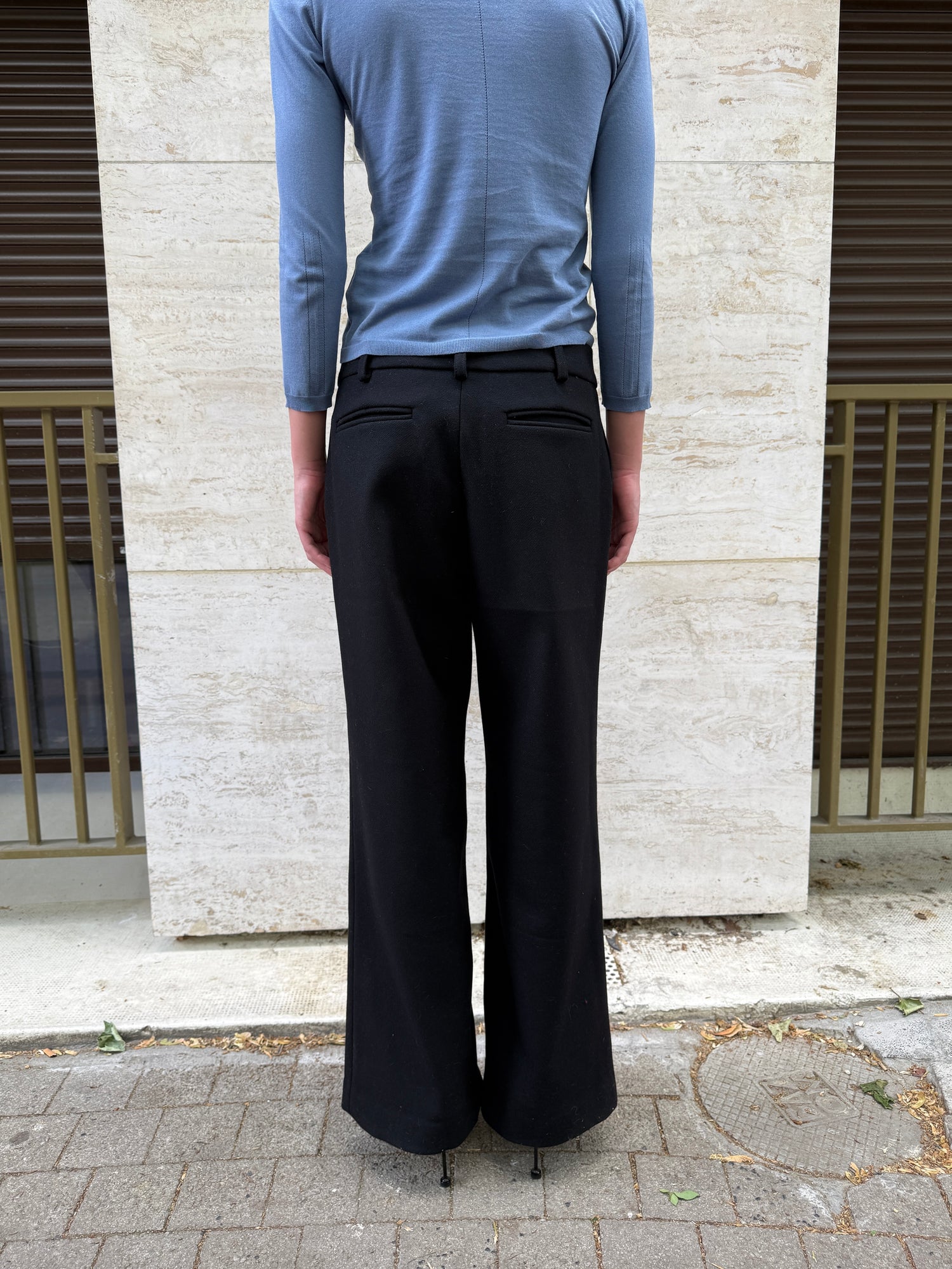 Low Rise Wool Trousers
