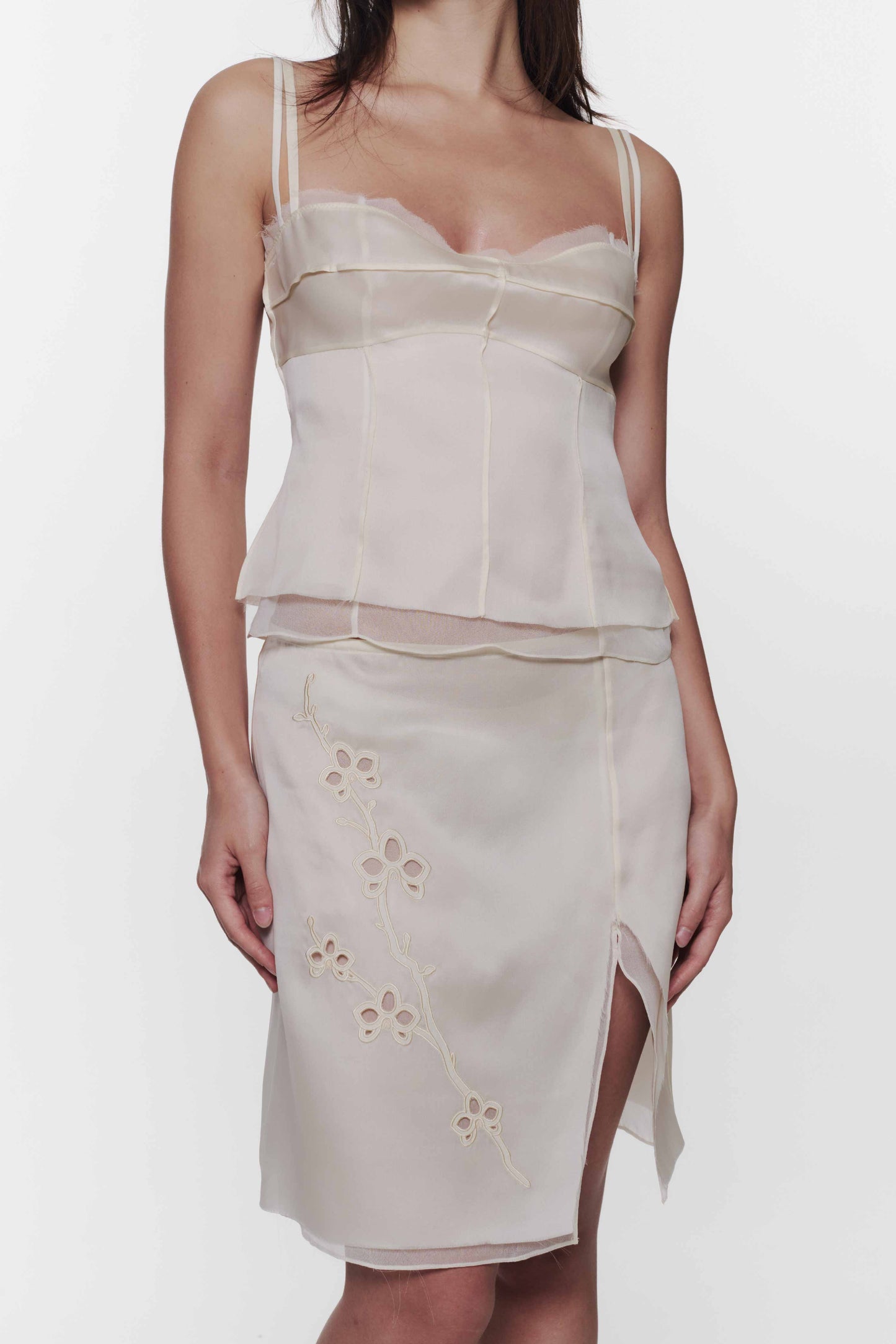 Ivory Silk Bone Top