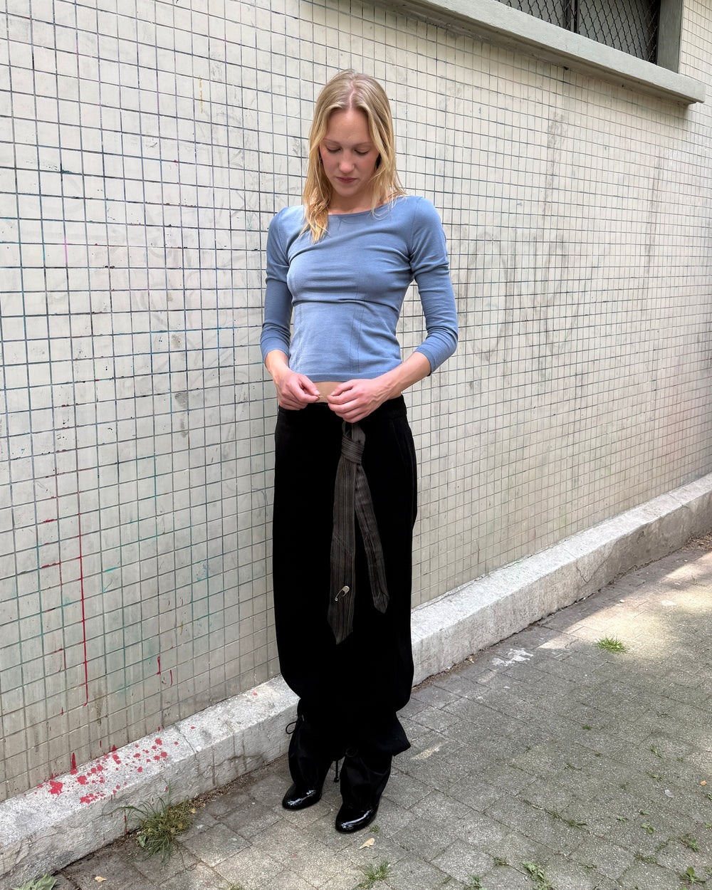 Low Rise Wool Trousers