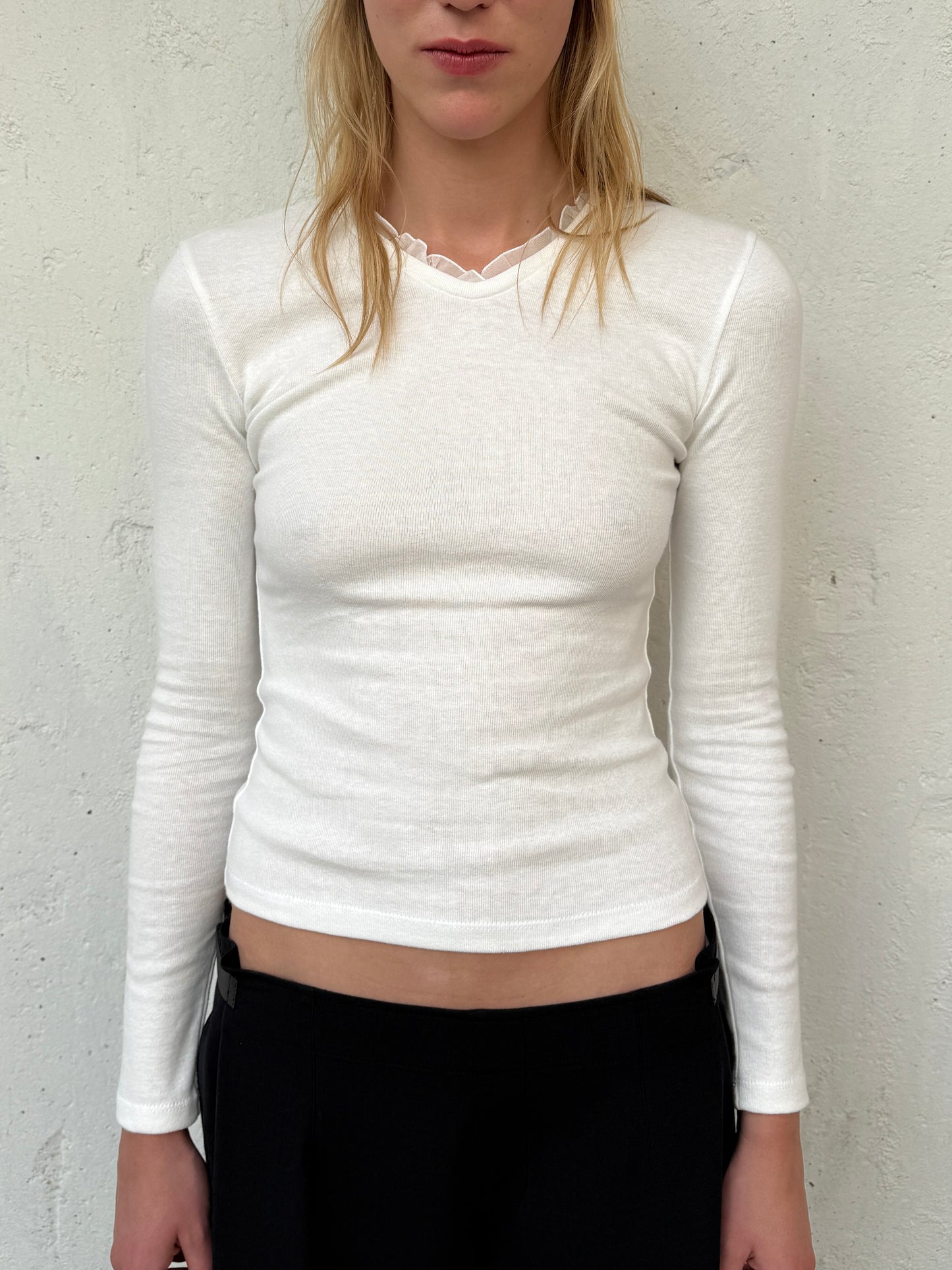 Silk Rounded V Neck