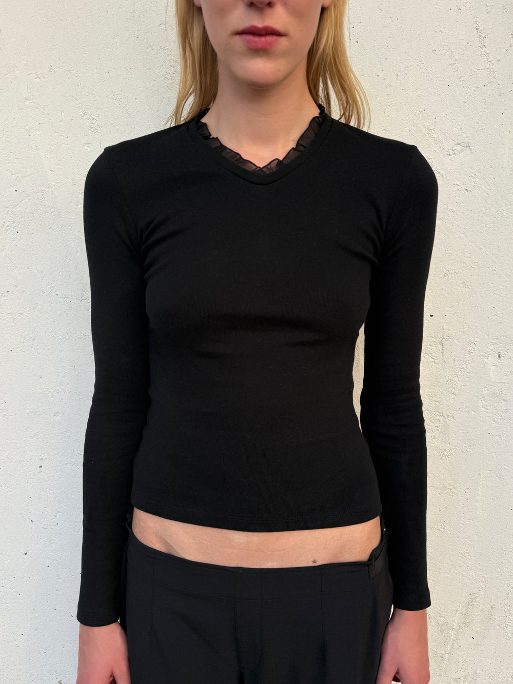 Silk Rounded V Neck