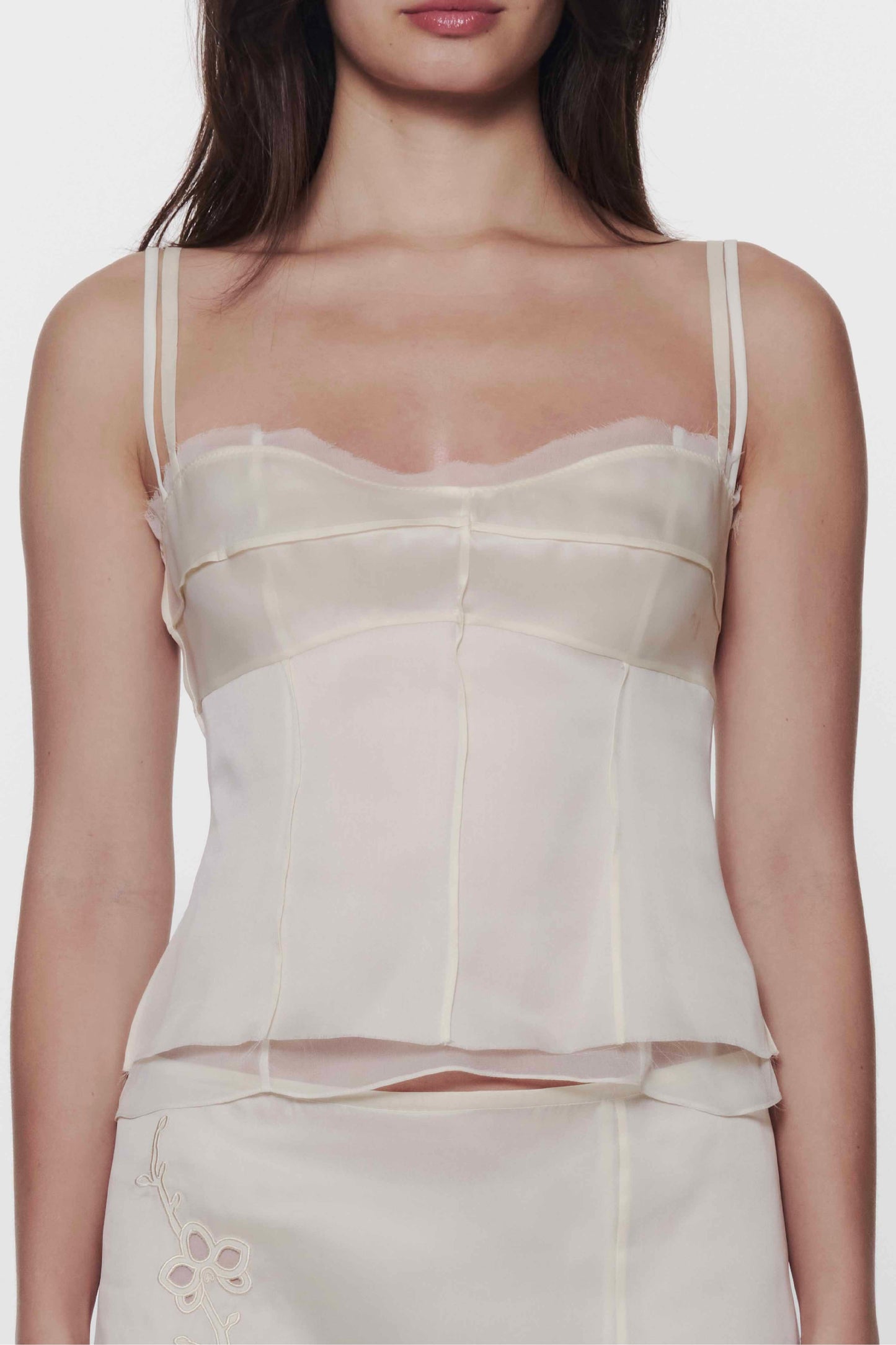 Ivory Silk Bone Top